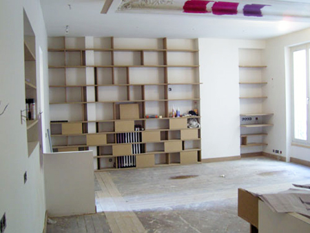 Aménagement et décoration appartement par l'architecte Aude Borromée - Chantier Reconstruction