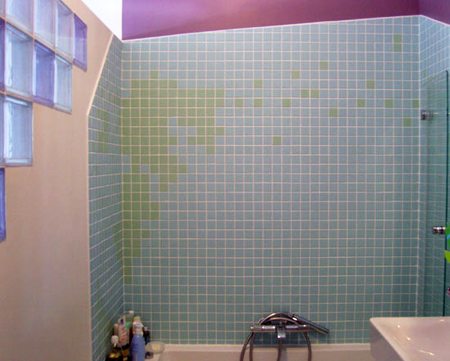 Aménagement et décoration d'un appartement parisien par l'architecte Aude Borromée - Salle de bains - Photo Laurent Gueneau