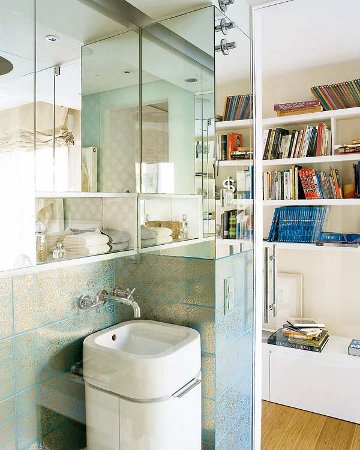 Décoration appartement 2 pièces redistribué - La salle de bains